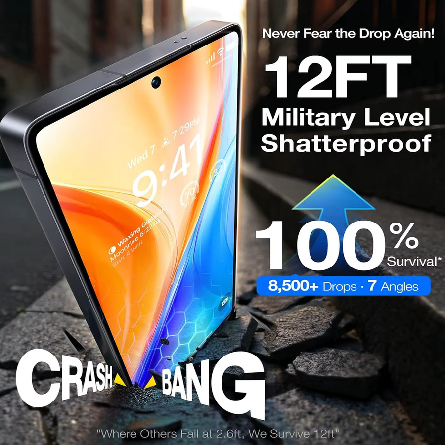 3er-Pack Displayschutzfolie aus gehärtetem Glas mit 9H Härtegrad für Samsung Galaxy S26 Ultra Plus, S25 und S24, transparent und staubfrei - Bild 3