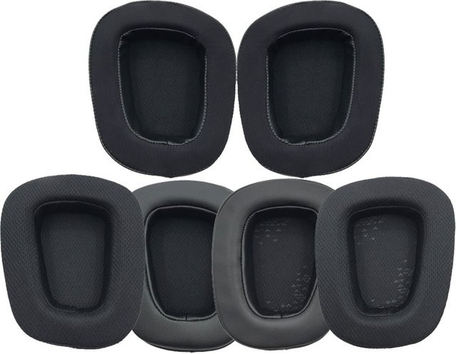 Ersatz-Ohrpolster für Logitech G633 und G933 Kopfhörer in Schwarz, Over-Ear Schaumstoff-Kissen - Bild 1