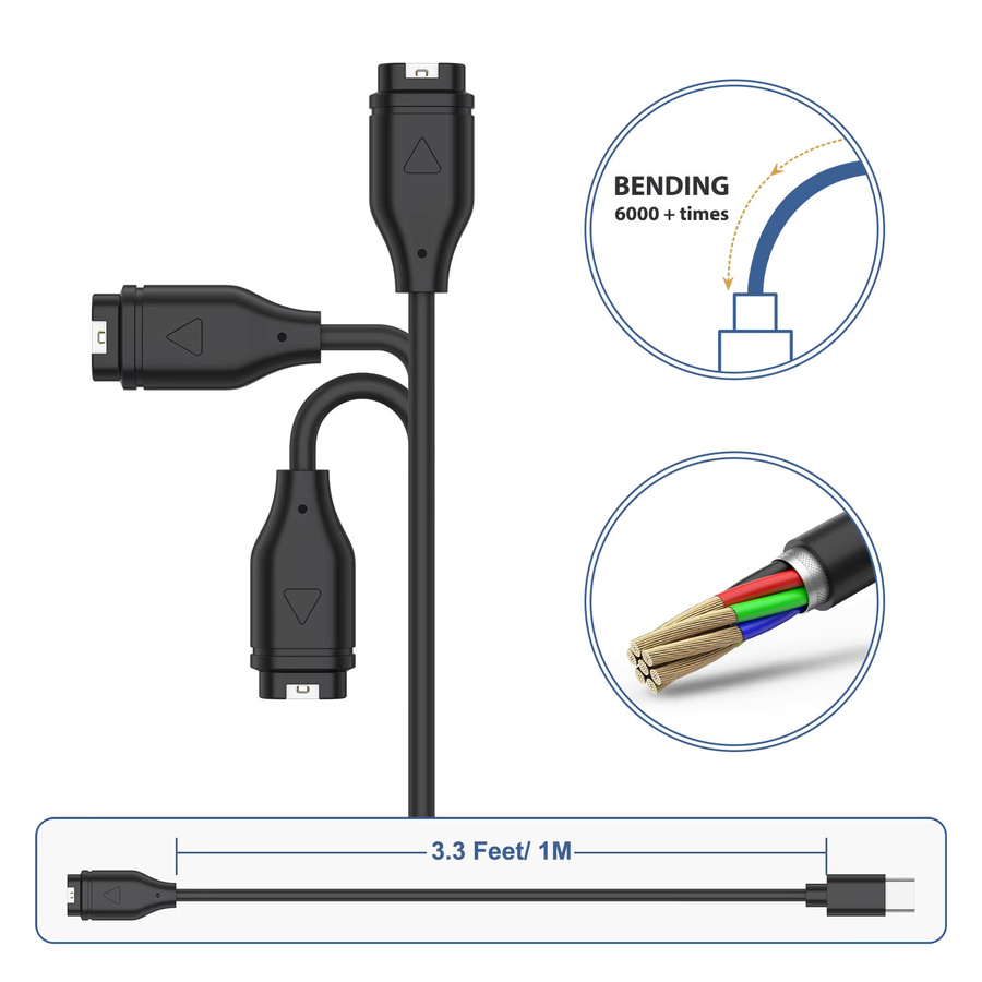 IEOVIEE Uhrenladekabel USB-C, Schwarz, Unisex - Bild 3