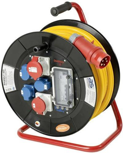 AS Schwabe Kabeltrommel Gelb 30m mit CEE-Stecker 32A 5polig - Bild 1