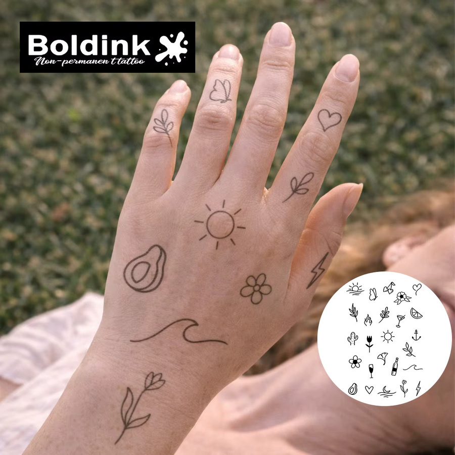 BOLDINK Fresh Summer Element Tattoo-Aufkleber, Unisex - Bild 2
