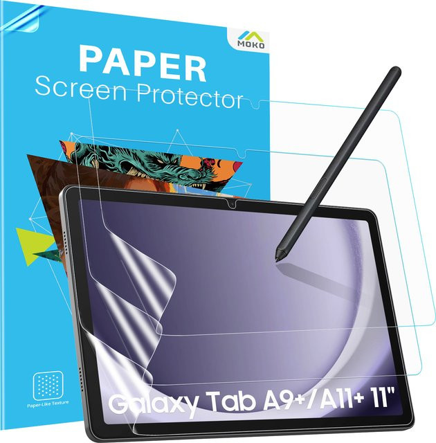 2er-Pack Samsung Galaxy Tab A9 Plus 11 Zoll Displayschutzfolie aus gehärtetem Glas, transparent - Bild 1