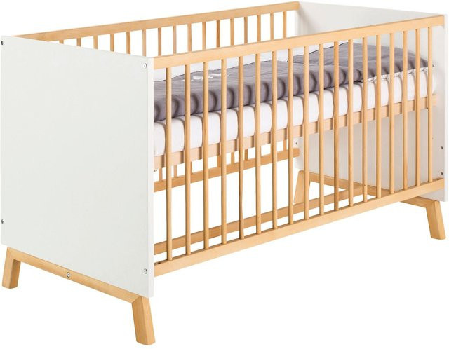 Schardt Kombi-Kinderbett Venice aus massiver Buche in Weiß, B/T/H: 140 x 70 x 84 cm - Bild 1