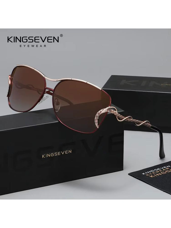 KINGSEVEN Sonnenbrille Schmetterling, Damen, Vollrand, polarisiert - Bild 4