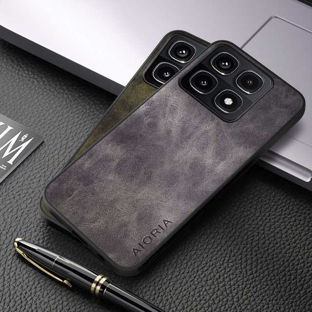 Luxus PU Leder Schutzhülle für Xiaomi 14T und Xiaomi 14T Pro in Blau - Bild 1