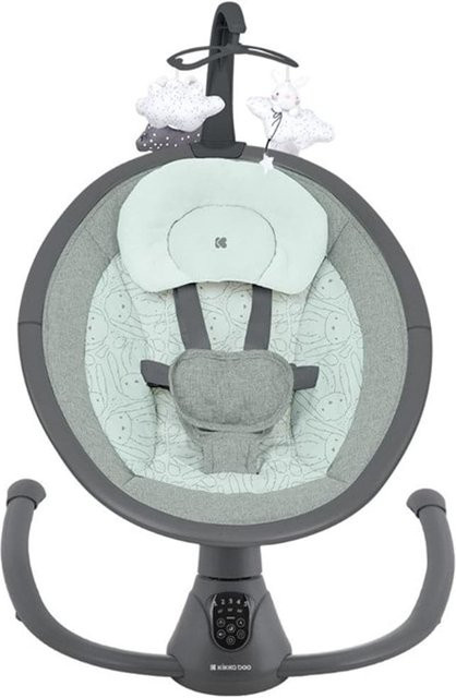 Kikkaboo elektrische Babywippe Twiddle mit Schaukelfunktion, Fernbedienung und Timer in Dunkelgrün - Bild 1