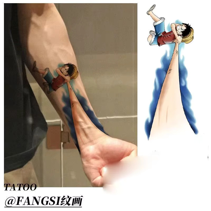 Bandai One Piece Luffy Tattoo-Aufkleber, wasserdicht, temporär - Bild 1