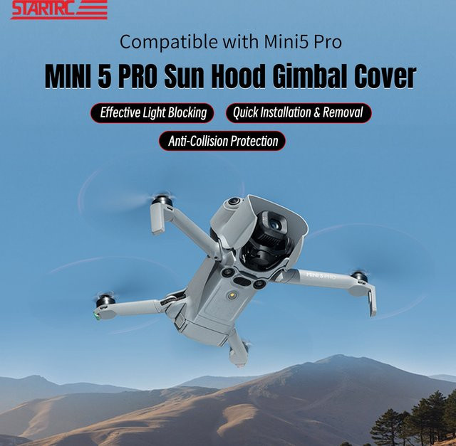 STARTRC Schnellverschluss Gimbal-Schutz und Sonnenschutzabdeckung für DJI Mini 5 Pro Drohne in Grau - Bild 1