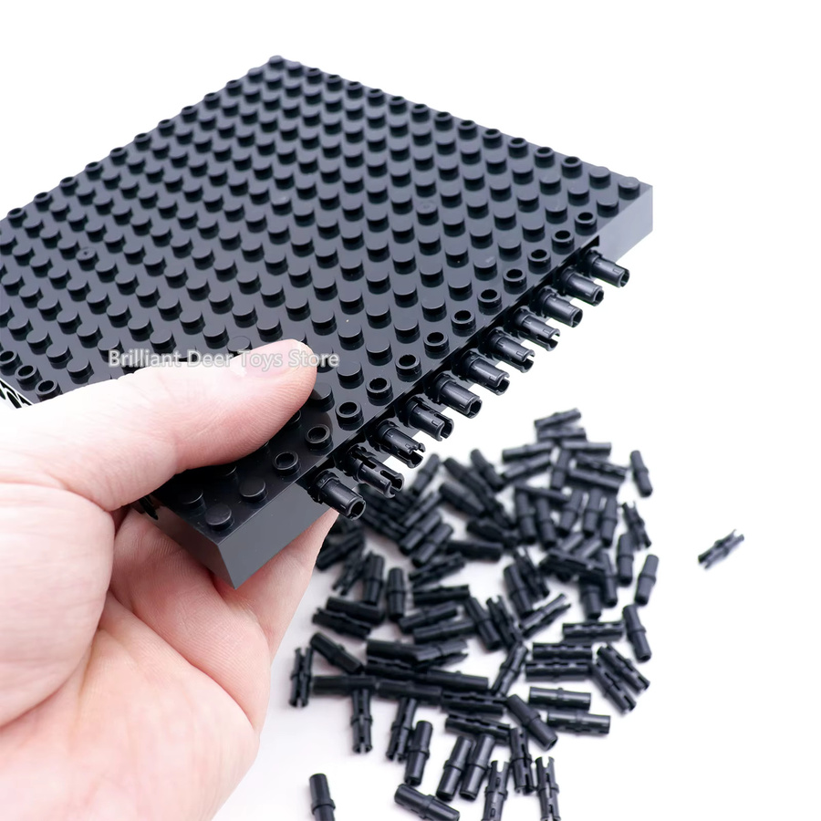 Brilliant Deer Verbinder 1x2 Pin-Steine, Nachfüllpack, 100 Stück, Schwarz - Bild 2