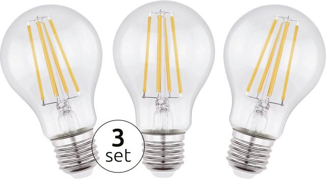 Mömax LED-Leuchtmittel Filament Vintage E27 Warmweiß Transparent mit max. 6,5 Watt - Bild 1