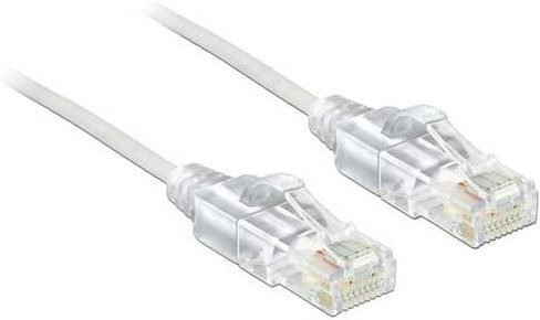 Delock RJ45 Patchkabel CAT 6 U/UTP Ethernet LAN Kabel Weiß, Länge: 2,00 m - Bild 1