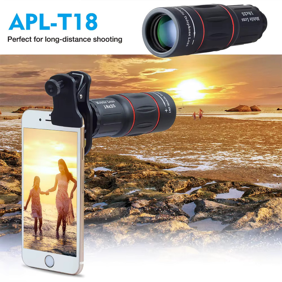 APEXEL 18X Telezoom-Objektiv Monokular für iPhone und Samsung Smartphones in Schwarz - Bild 4
