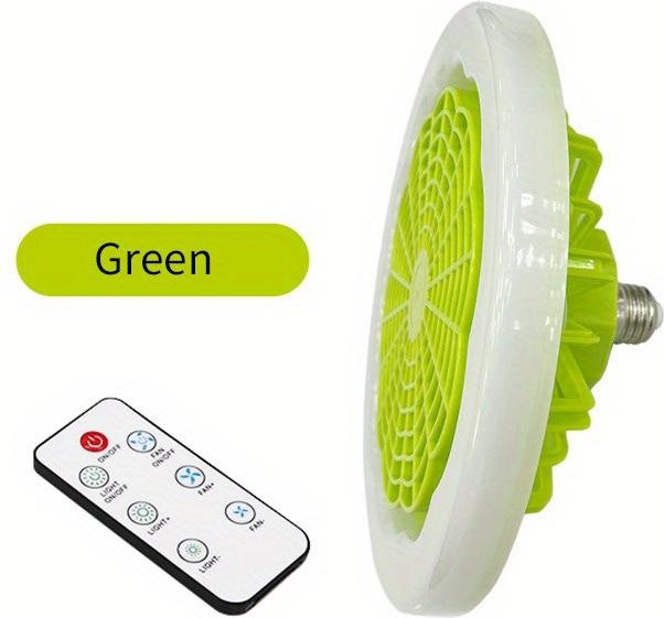 Serene Homes LED Smart Deckenventilator mit Beleuchtung und Fernbedienung, 30W, Weiß/Grün - Bild 1