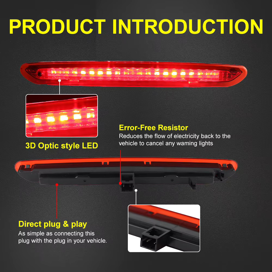 APMATAUTO LED High Level Drittes Bremslicht für Fiat Grande Punto Evo Abarth, Farbe: Rot/Geräuchert, OEM # 2122000407, 51974522 - Bild 2