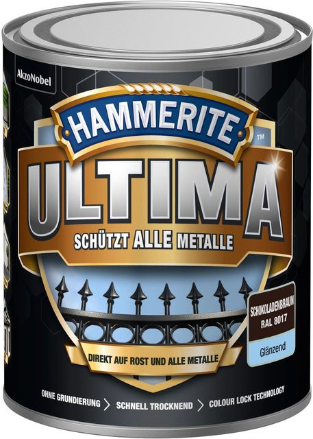 Hammerite Ultima Premium Metall-Schutzlack glänzend Schokoladenbraun 750 ml - Bild 1