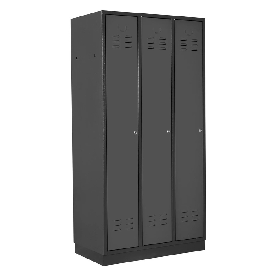 PROREGAL Garderobenschrank Ermine mit 3 Türen in Anthrazit, H x B x T: 177,5 x 89 x 50 cm - Bild 2