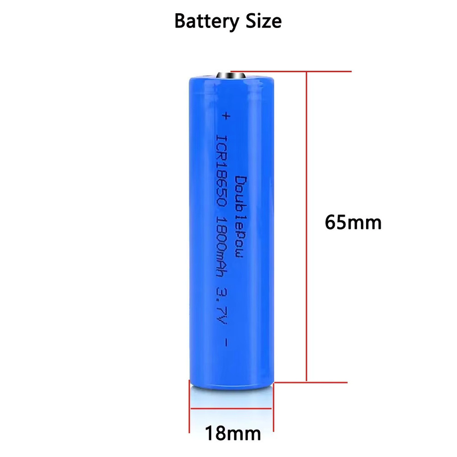 YTBNA Lithium-Ionen-Akku 18650, 1800 mAh, 3,7 V, Blau - Bild 2