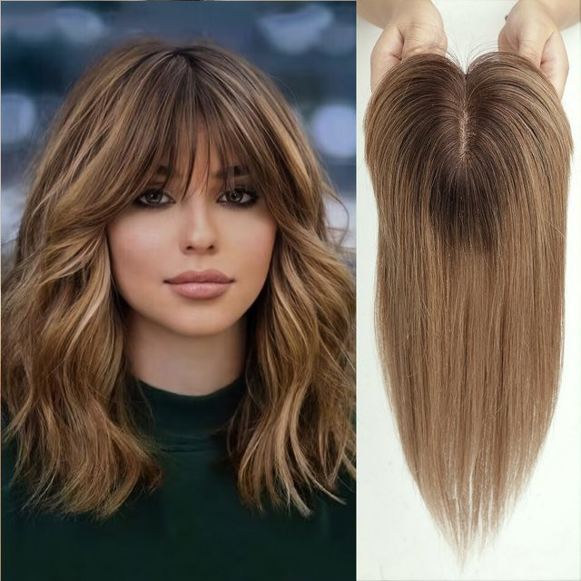 HAIRCUBE Haarteil Echthaarverlängerung, Aschebraun Ombre, 14 Zoll, Damen - Bild 1