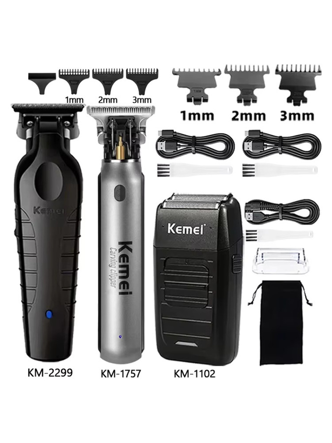 Kemei Haarschneidemaschine mit USB-Aufladung und Zero-Cut-Klinge - Bild 4