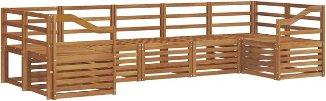 vidaXL Sofagarnitur 7-teilig aus Akazien-Massivholz in Braun für Garten und Terrasse - Bild 1