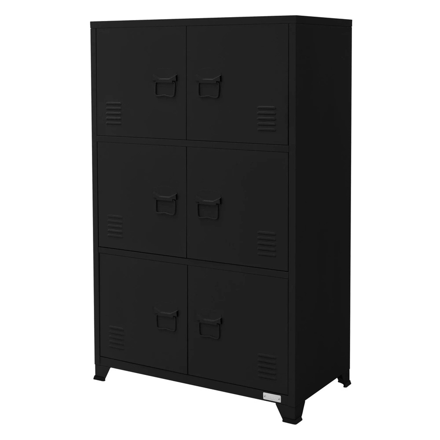 ML-Design Aktenschrank aus Metall in Schwarz, freistehend mit verstellbaren Regalböden, B/T/H: 75 x 40 x 120 cm - Bild 2