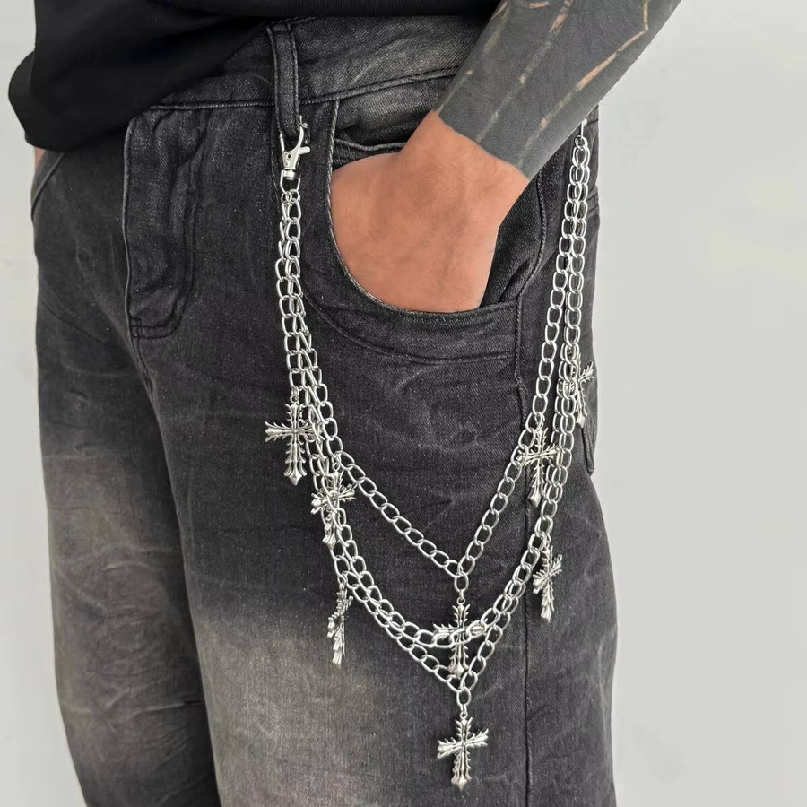Salircon Anhänger Kette, Kreuz, Silber, Herren - Bild 2