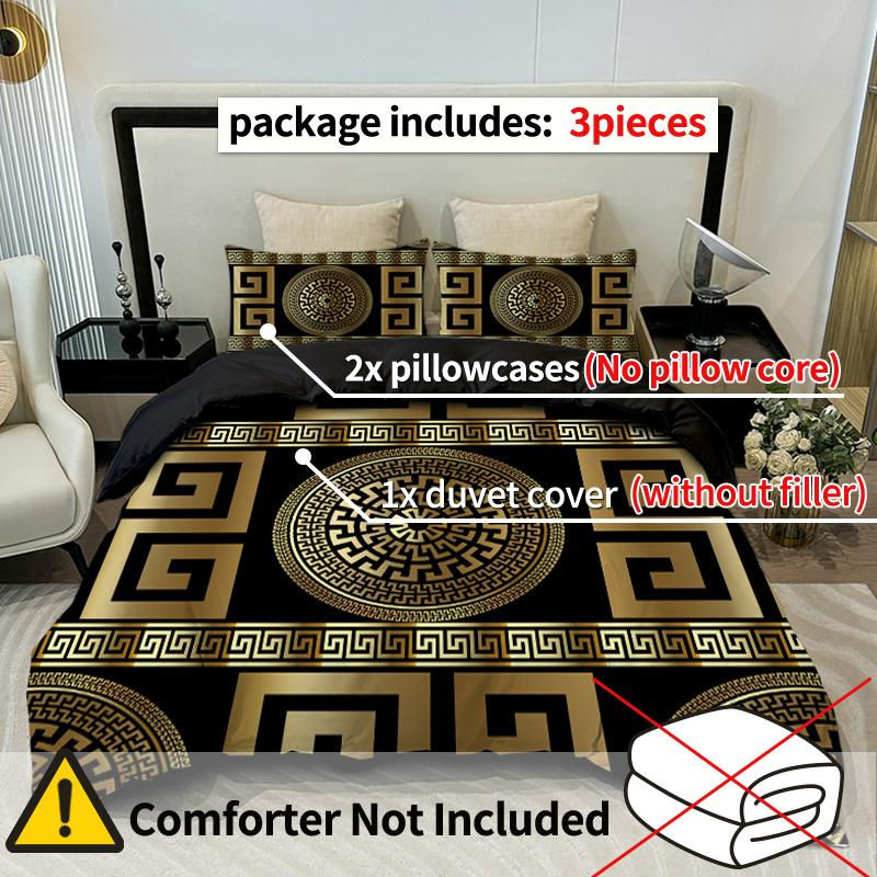 3-teiliges Bettwäscheset Binchi Outdoor Product mit Scheiben-Motiv im Digitaldruck, Material Mikrofaser Polyester, Set bestehend aus 1 Bettbezug und 2 Kissenbezügen, B/H: 135 x 200 cm - Bild 2