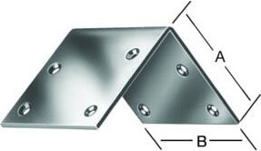 VORMANN Breitwinkel aus verzinktem Stahl, Farbe: Silber, B/T/H: 30 x 30 x 30 mm, Stärke: 2 mm - Bild 1