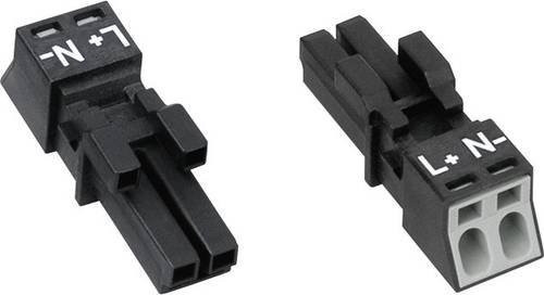 WAGO 890-222 WINSTA MINI Netz-Steckverbinder Buchse gerade, 2-polig, 16A, Weiß - Bild 1