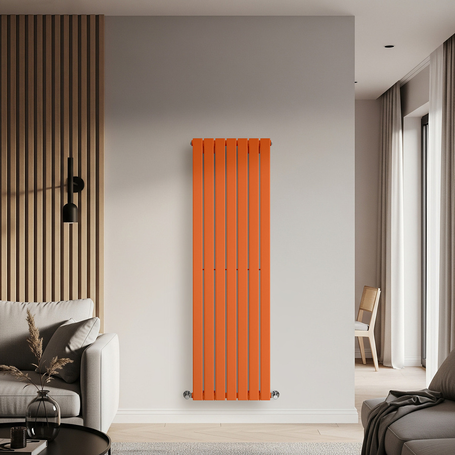 Delta Design Heizkörper Vertikal Einlagig in Orange, Höhe: 160 cm, Breite: 49 cm - Bild 1