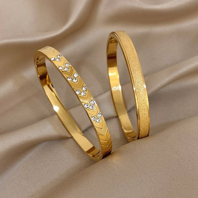 Greatera Armband, 18K vergoldeter Edelstahl, Pfeil, Strass, Damen - Bild 1