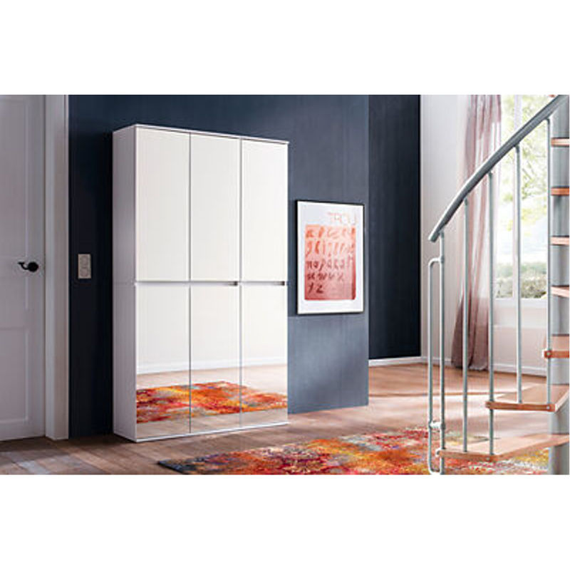 Garderobenschrank Trendteam Mirror in Weiß mit Spiegeltür B/H/T: 111 x 191 x 34 cm - Bild 3