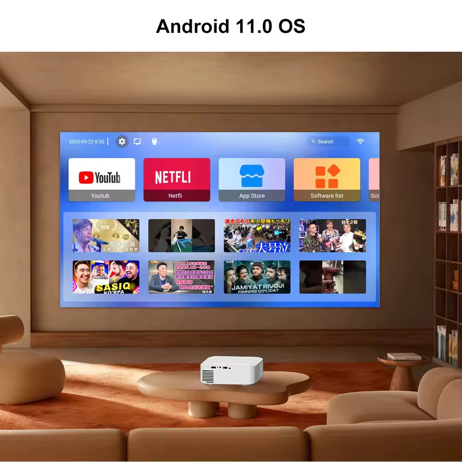 Touyinger L9W Ultra Portabler Mini-Projektor in Weiß mit Full HD, 4K Unterstützung und Autofokus - Bild 4