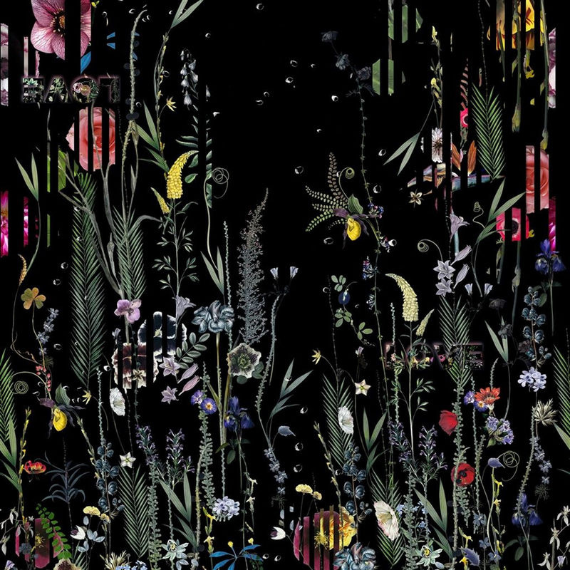 Christian Lacroix Tapete Babylonia Nights Panoramic Crepuscule in Schwarz/Mehrfarbig mit floralem Design aus Vlies - Bild 2
