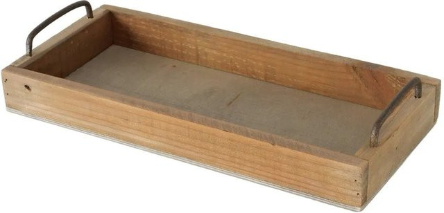 Boltze Tablett Greenbank aus Holz in Natur, rechteckig, B: 38 cm, H: 18 cm, T: 1 cm - Bild 1
