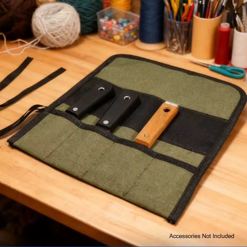 Heavy Duty Roll Up Werkzeugtasche aus Oxford-Gewebe in Grün B/T/H: 31,0 x 27,0 cm - Bild 2