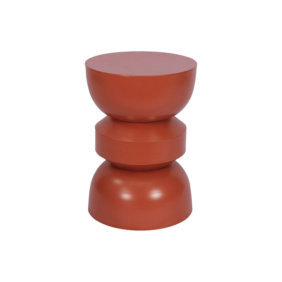 Vente-unique Gartenbeistelltisch Toqo aus Metall in Terracotta Orange, UV-beständig, Durchmesser: 35 cm - Bild 2