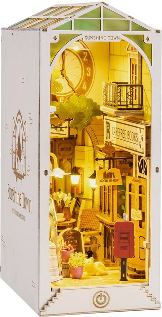 Rolife 3D-Buchecke-Puzzle-Set, Holz, mit LED-Buchstütze - Bild 1