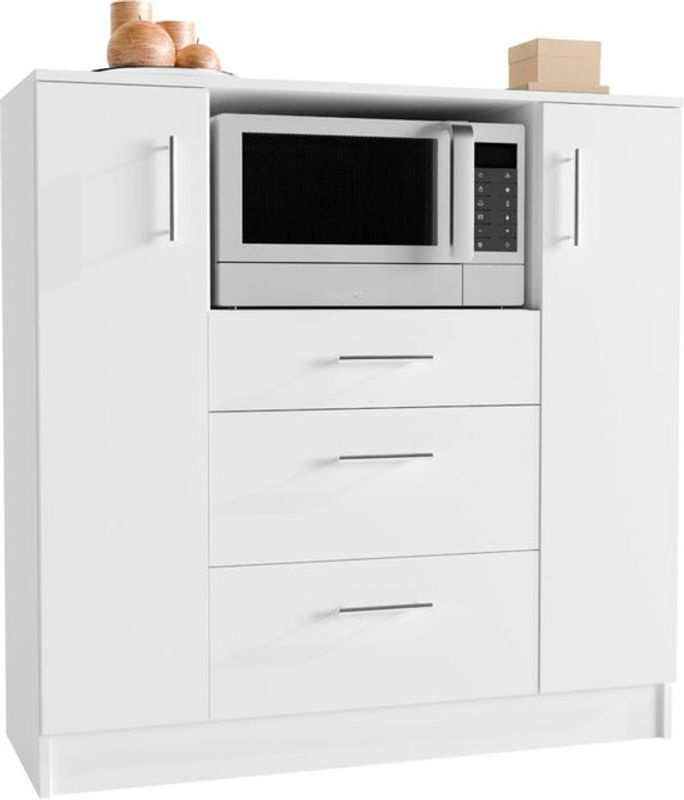 VCM Küchenschrank Esilo Mikrowellenschrank mit drei Schubladen H x B x T: 110 x 109 x 40 cm - Bild 2