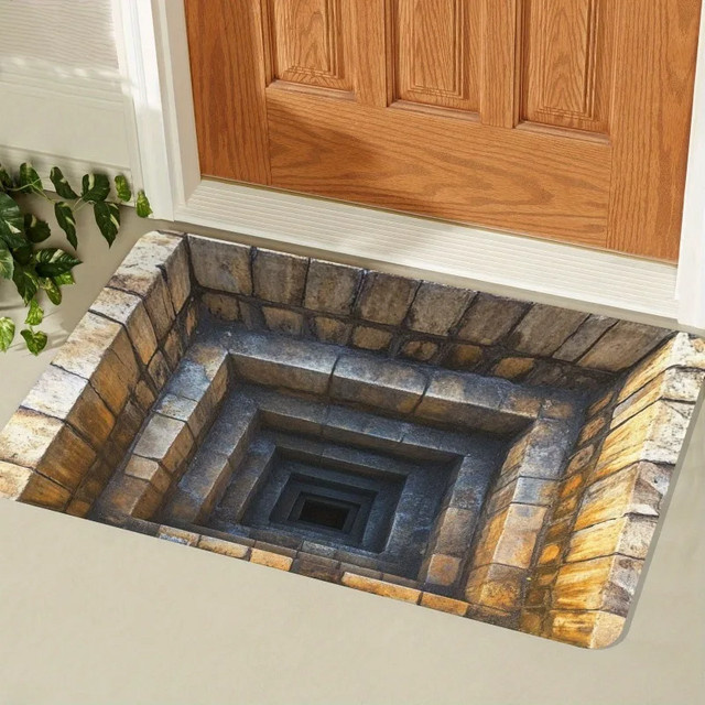 Rutschfeste Bodenmatte mit optischer Täuschung von VIKAMA in Mehrfarbig, Rechteckig, B/T: 60,0 x 40,0 cm - Bild 1