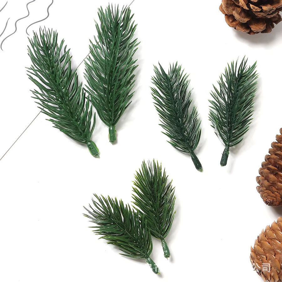50 Stück künstliche Kiefernzweige von DUTRIEUX in Grün für Weihnachtsbaum, Kranz und Tischdekoration - Bild 3