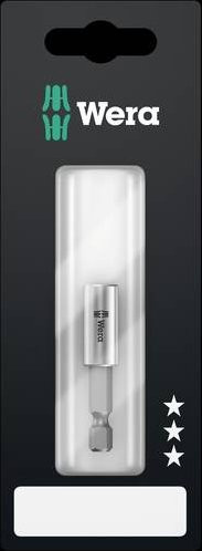 Wera Schnellwechselbithalter 899/4/1 aus Edelstahl in Silber, Länge: 75 mm, Aufnahme: 1/4 Zoll (6,3 mm) - Bild 1