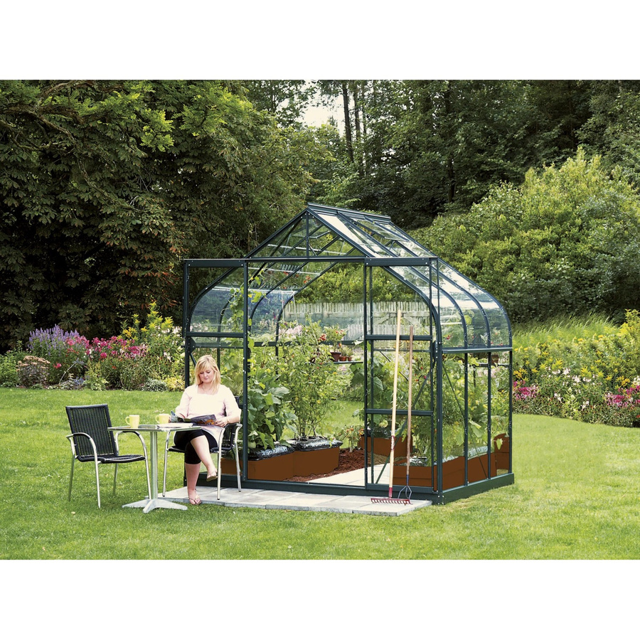 Vitavia Gewächshaus Diana 5000 in Smaragd Grün mit 5,0 m² Fläche und 3 mm ESG-Glas - Bild 3