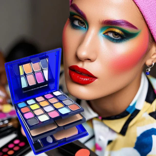Multifunktionale Make-up-Palette mit Lidschatten, Rouge, Puder und Lipgloss, 30 Farben - Bild 1