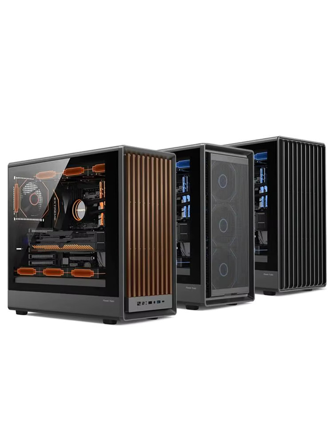 Power Train G1 G2 G3 Mesh Side Transparentes Desktop-Computergehäuse in Schwarz mit Unterstützung für ATX, MATX und ITX Motherboards sowie 360-Wasserkühlung - Bild 4