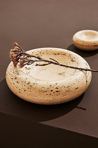 Moon Schale aus Travertin in Beige Ø 22 cm - Bild 1