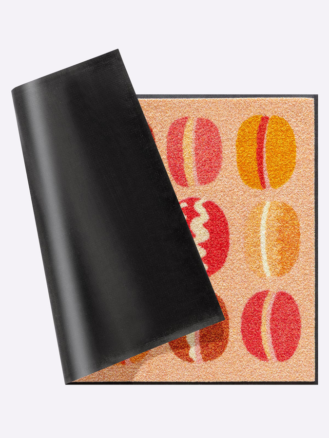 Moderne rutschfeste Fußmatte mit grafischem Design in Multicolour aus Polyamid und Gummi - Bild 2