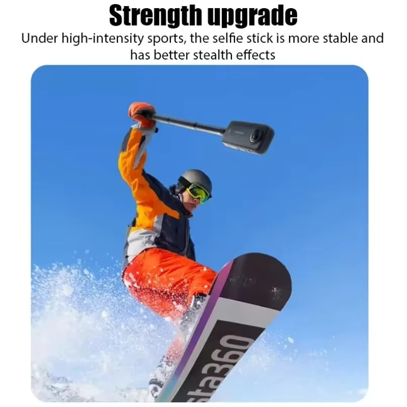 Unsichtbarer Selfie-Stick für Insta360 X4 und X3 als Bullet Time Bundle-Griff und Panoramakamera-Zubehör in Schwarz von DJI - Bild 3