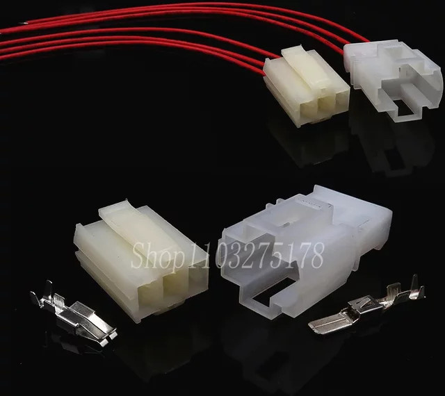 ZUIDID 3-poliger Elektrofahrzeug-Stecker aus Kunststoff in Weiß, nicht abgedichteter Kabelbaum-Stecker 191919321 357919321 - Bild 1