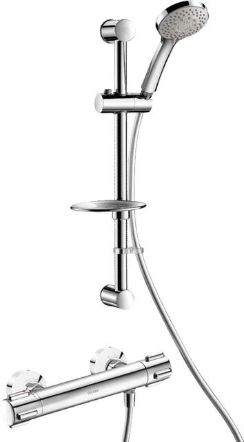 Delabie Duschsystem H9739 mit Brausethermostat und Handbrause in Chrom - Bild 1